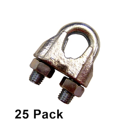 Us Cargo Control 1/2" Zinc Plated Malleable Wire Rope Clip (25 pack) MWRC12-25PK